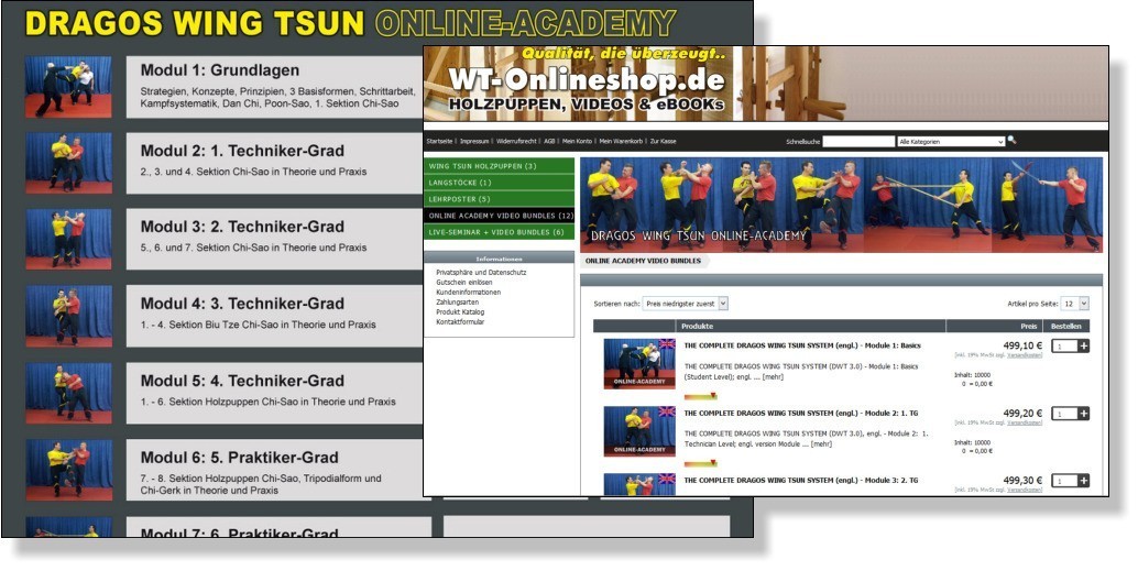 DRAGOS WING TSUN Online Academy Videos auf WT-Onlineshop.de