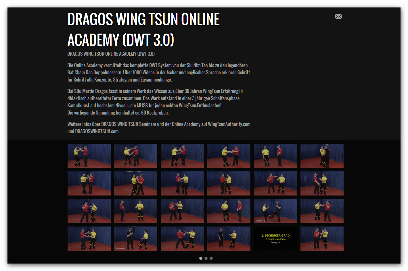 Auszüge und Kostproben der DRAGOS WING TSUN Online-Academy